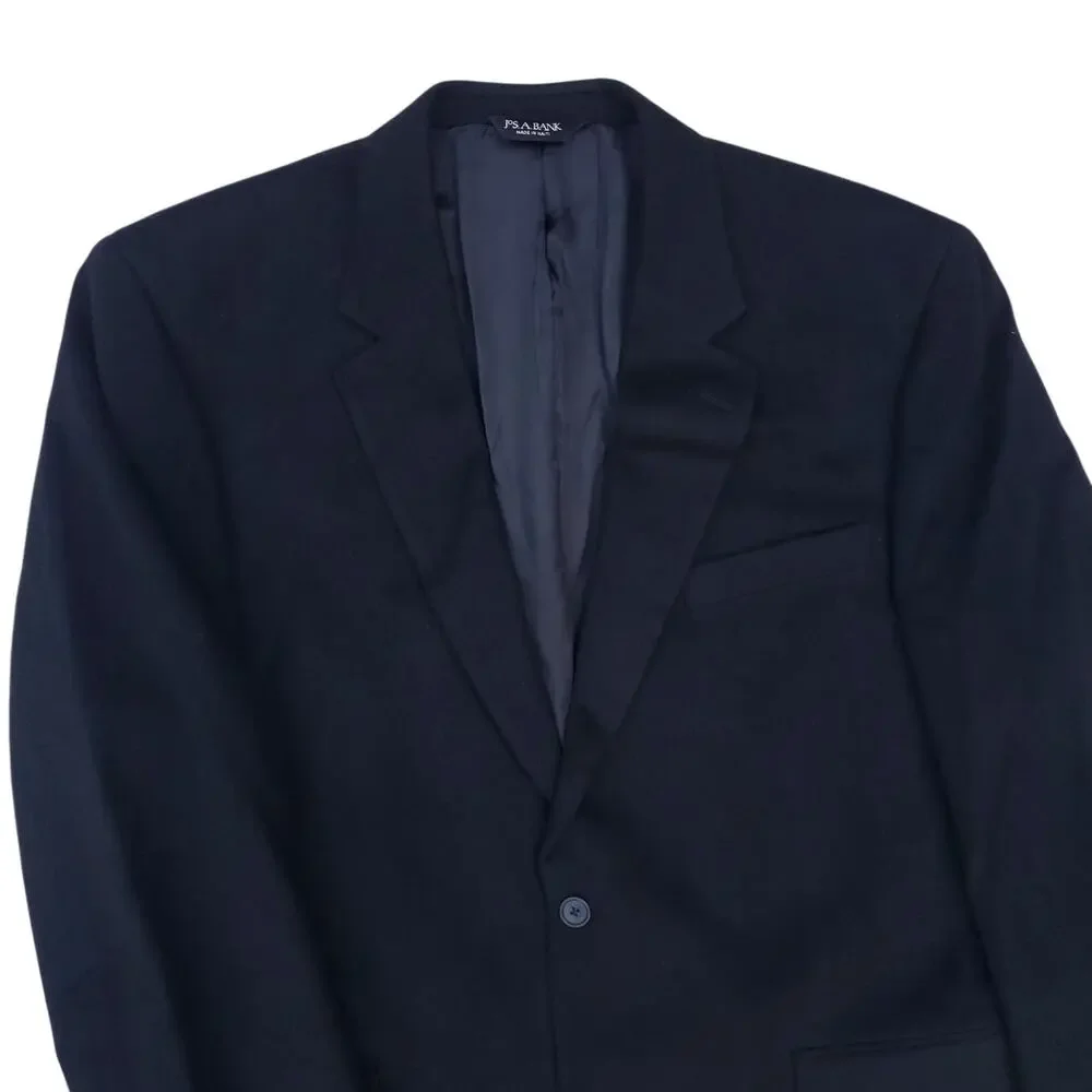 Jos A Bank Black Camel Hair Blazer Jacket Sport Coat Modern Gentleman 44L